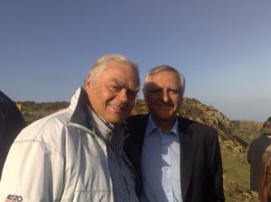 Peter Siemsen con Antonio Roquette en San Andrés de Teixido. Cedeira. A Coruña