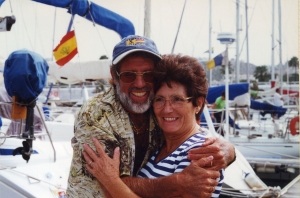 Enrique Boissier y su mujer Lassie en el Caribe en uno de sus viajes con la ARC